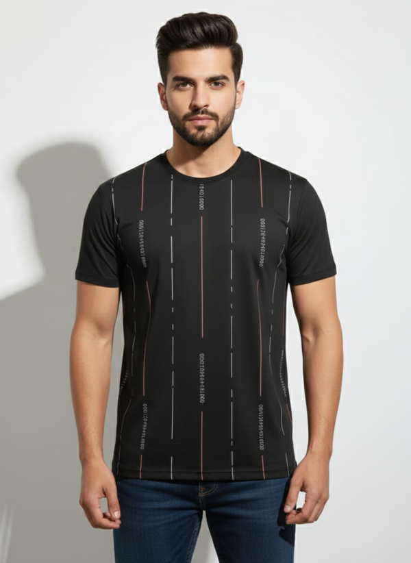 Abstract Line Graphic Printed Premium T-Shirt