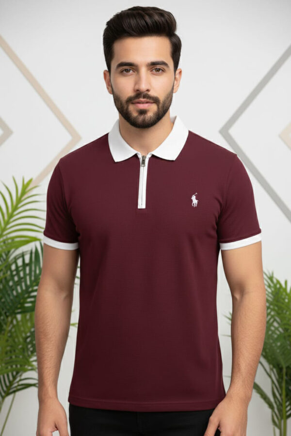 Premium Polo Collar Zipper T-Shirt